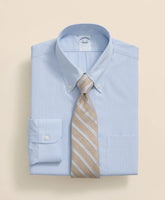 Pure Supima® Cotton Regular-Finish Polo Button Down Collar, Micro Windowpane Dress Shirt