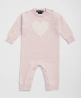 Cashmere Heart Motif Onesie