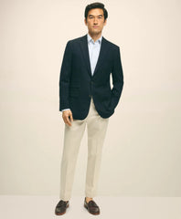 Classic Fit Stretch Wool Hopsack Blazer