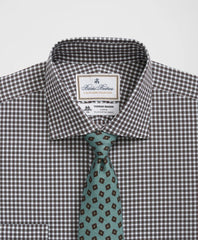 Brooks Brothers X Thomas Mason® Cotton English Collar, Checked Dress Shirt