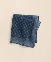Batik Foulard Cotton-Linen Pocket Square
