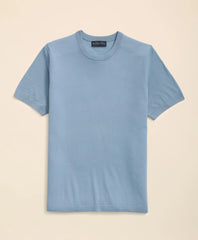 Lightweight Luxe All-Season Sweater, Short Sleeve Crewneck