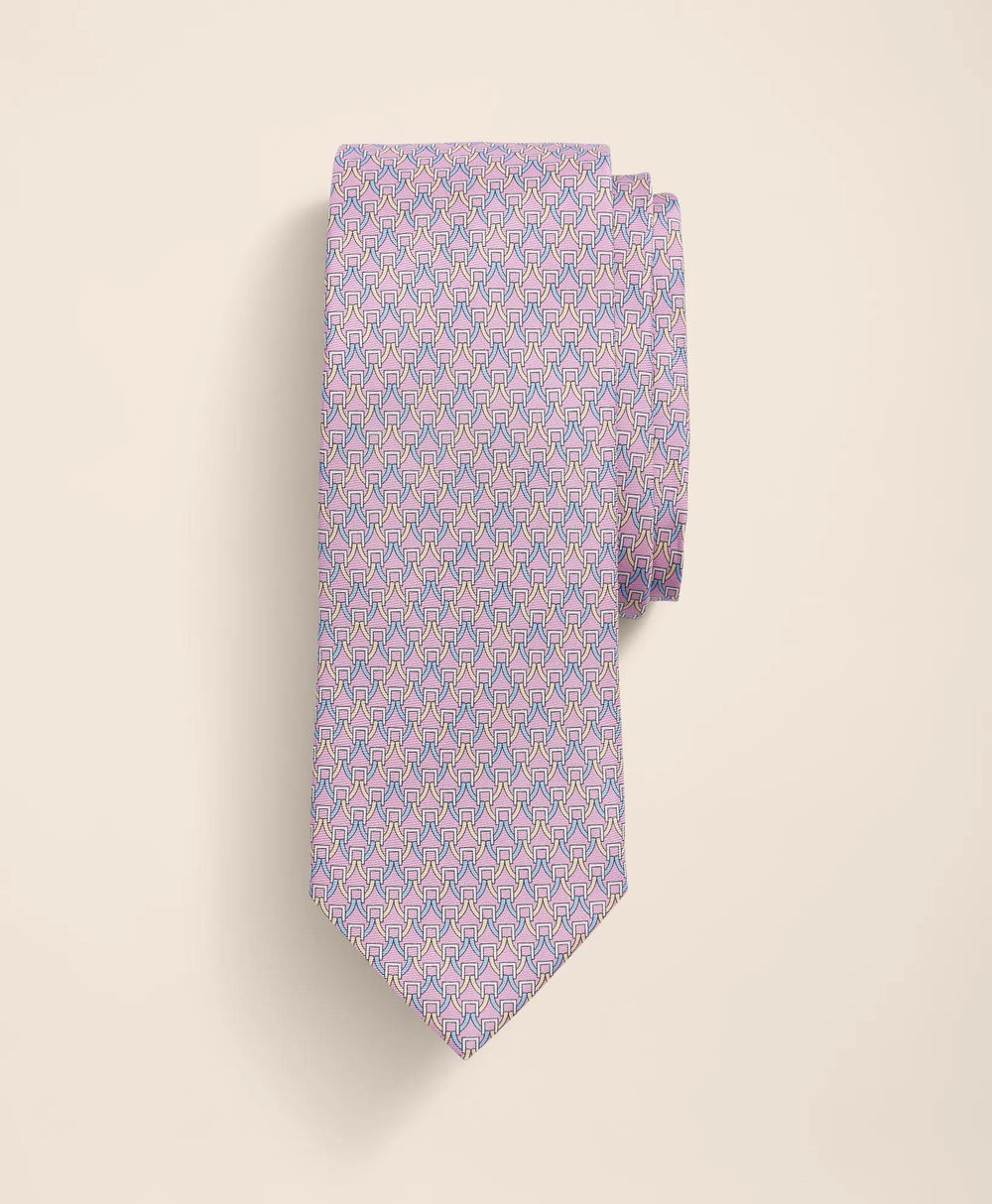 Silk Bit Link Motif Tie