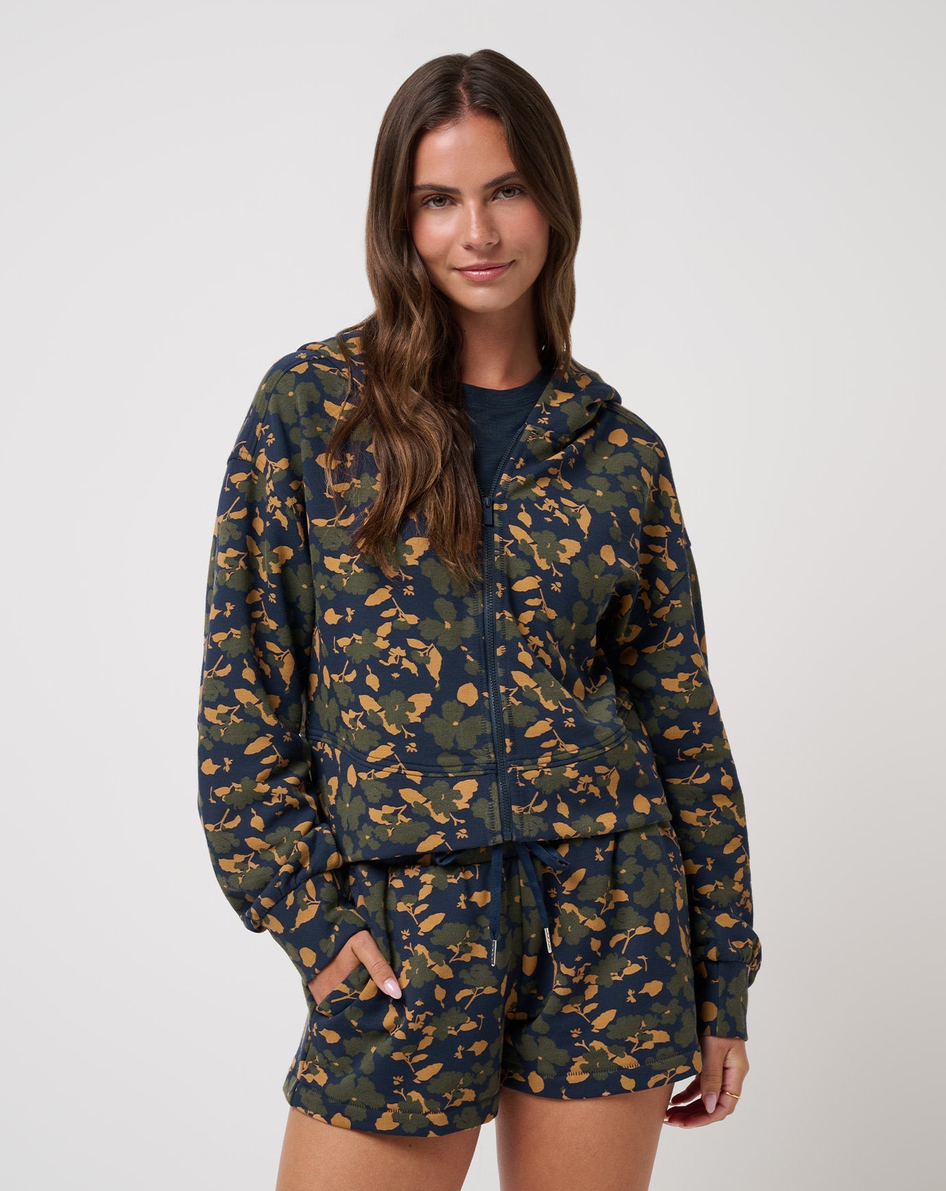 Navy Blazer Floral Multi Travis Mathew Women