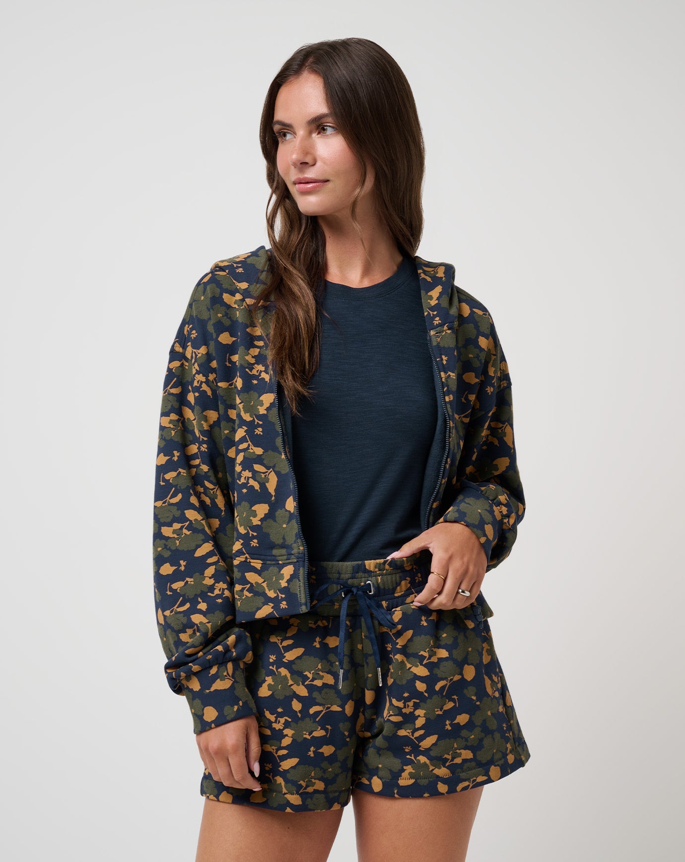 Navy Blazer Floral Multi Travis Mathew Women
