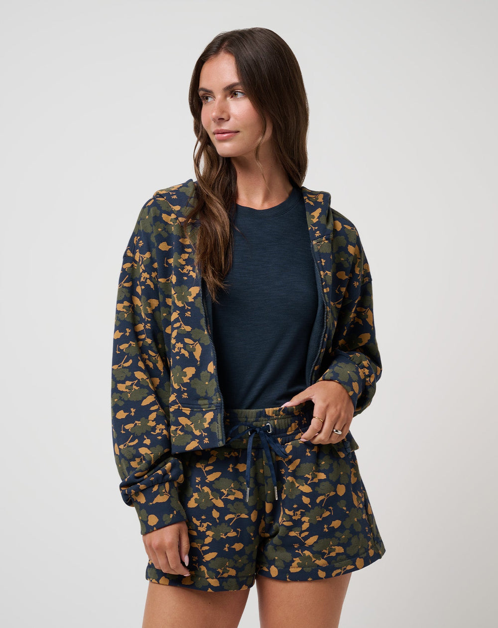 Navy Blazer Floral Multi Travis Mathew Women