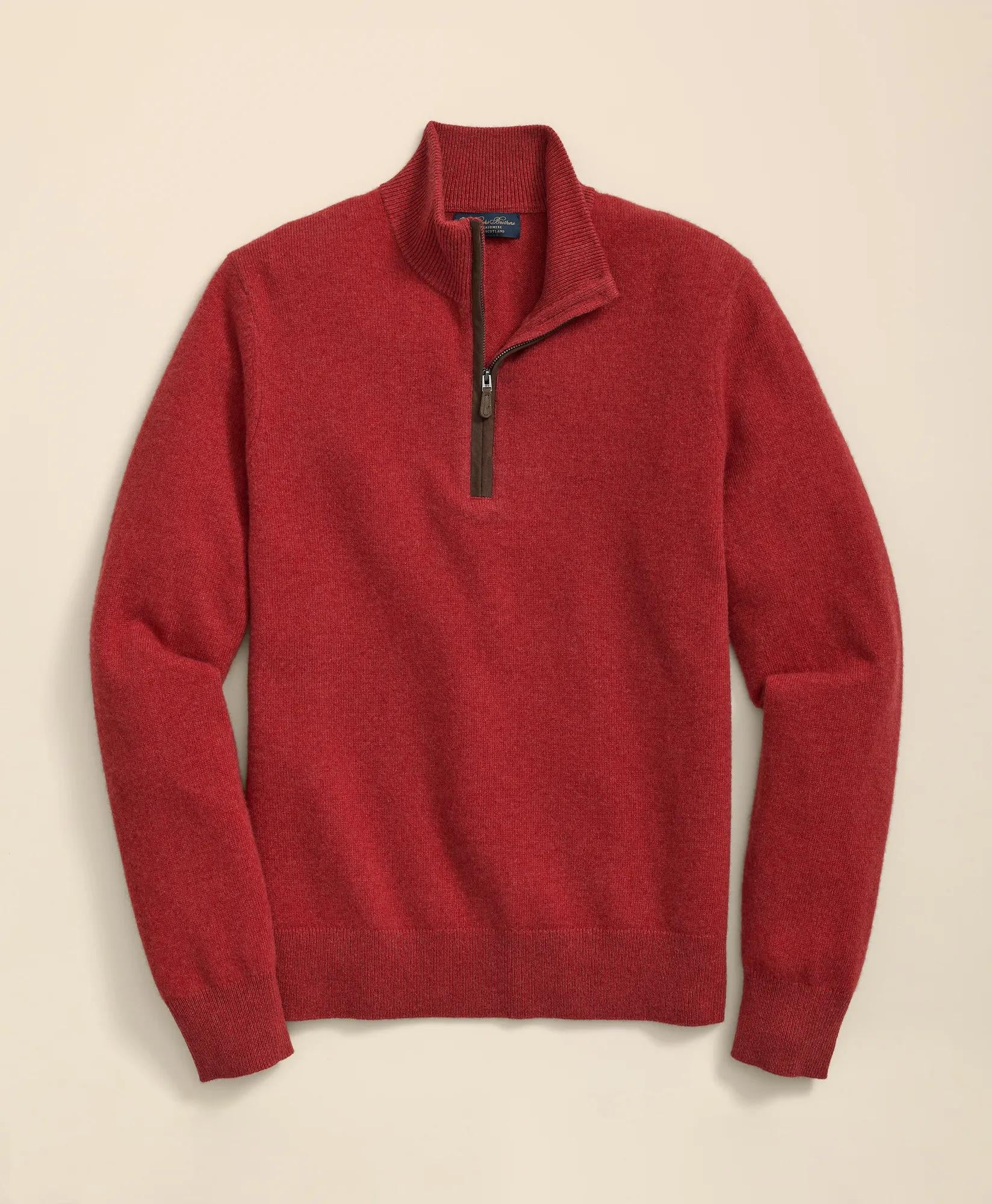 3-Ply Cashmere Quarter-Zip Sweater
