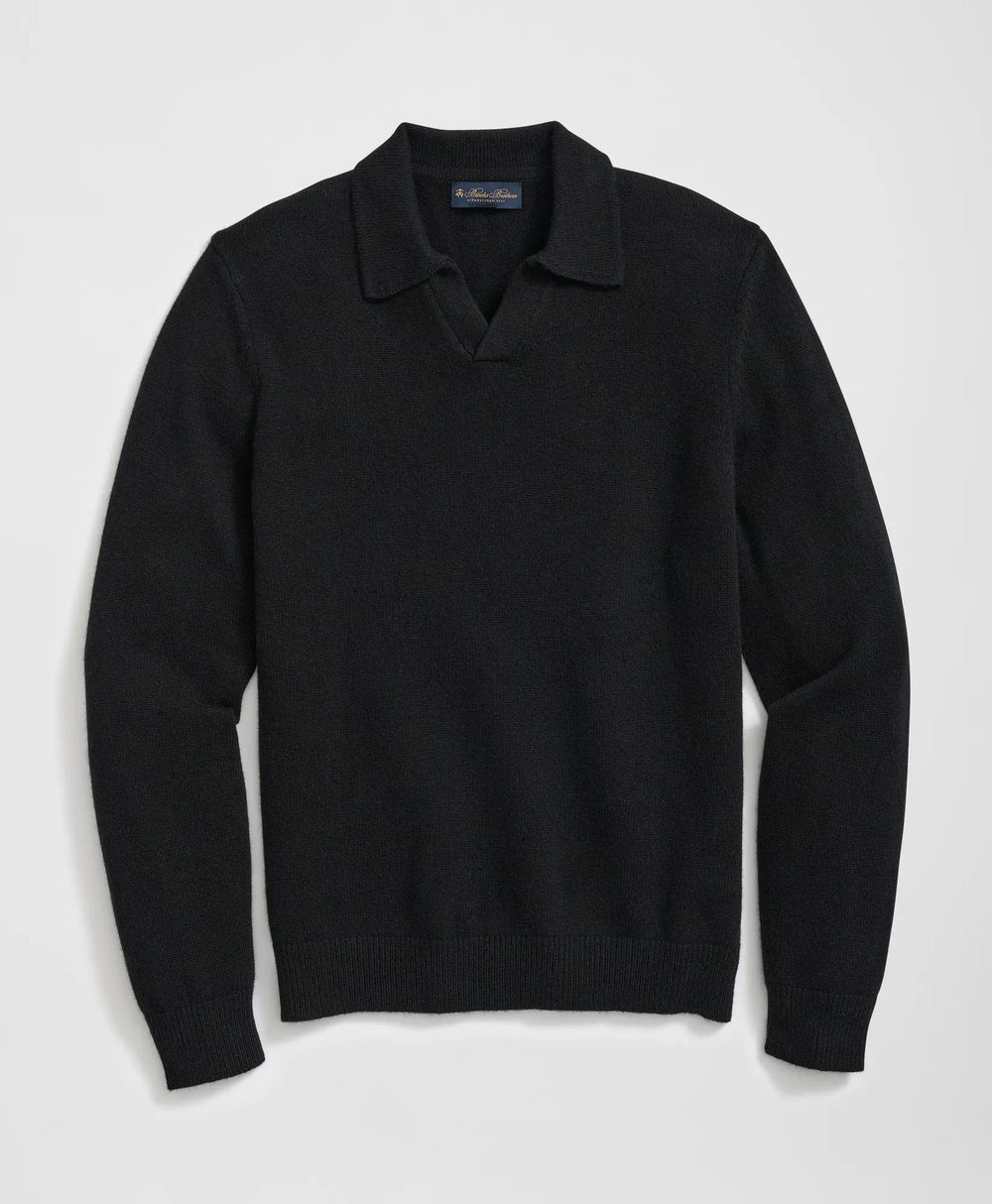 3-Ply Cashmere Jonny Collar Polo Sweater