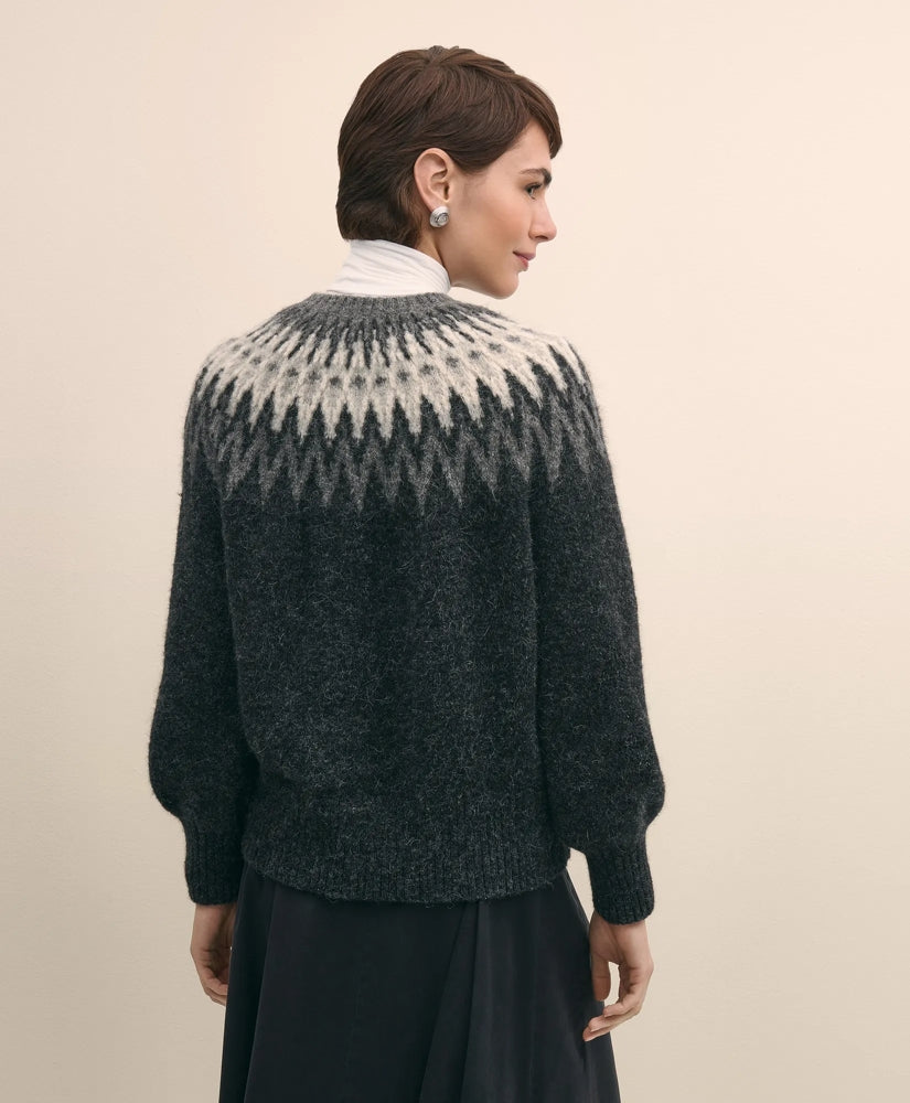 Alpaca-Wool Blend Fair Isle Sweater