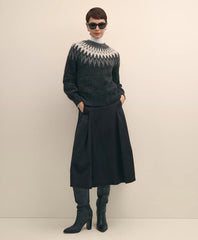 Alpaca-Wool Blend Fair Isle Sweater