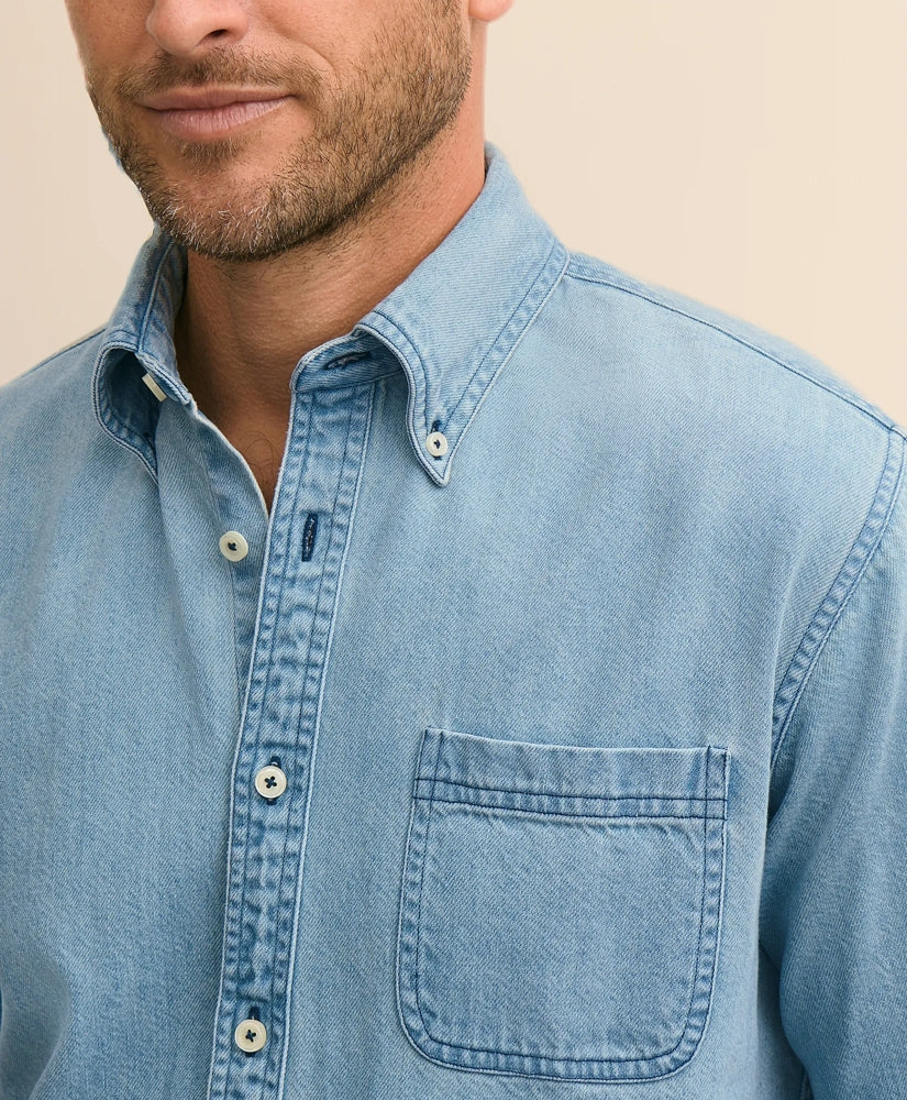 Archival Denim Shirt in Cotton Twill
