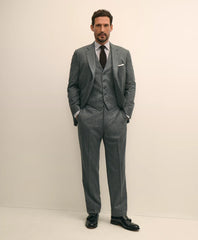 Archive Pinstripe Vest in Wool Flannel