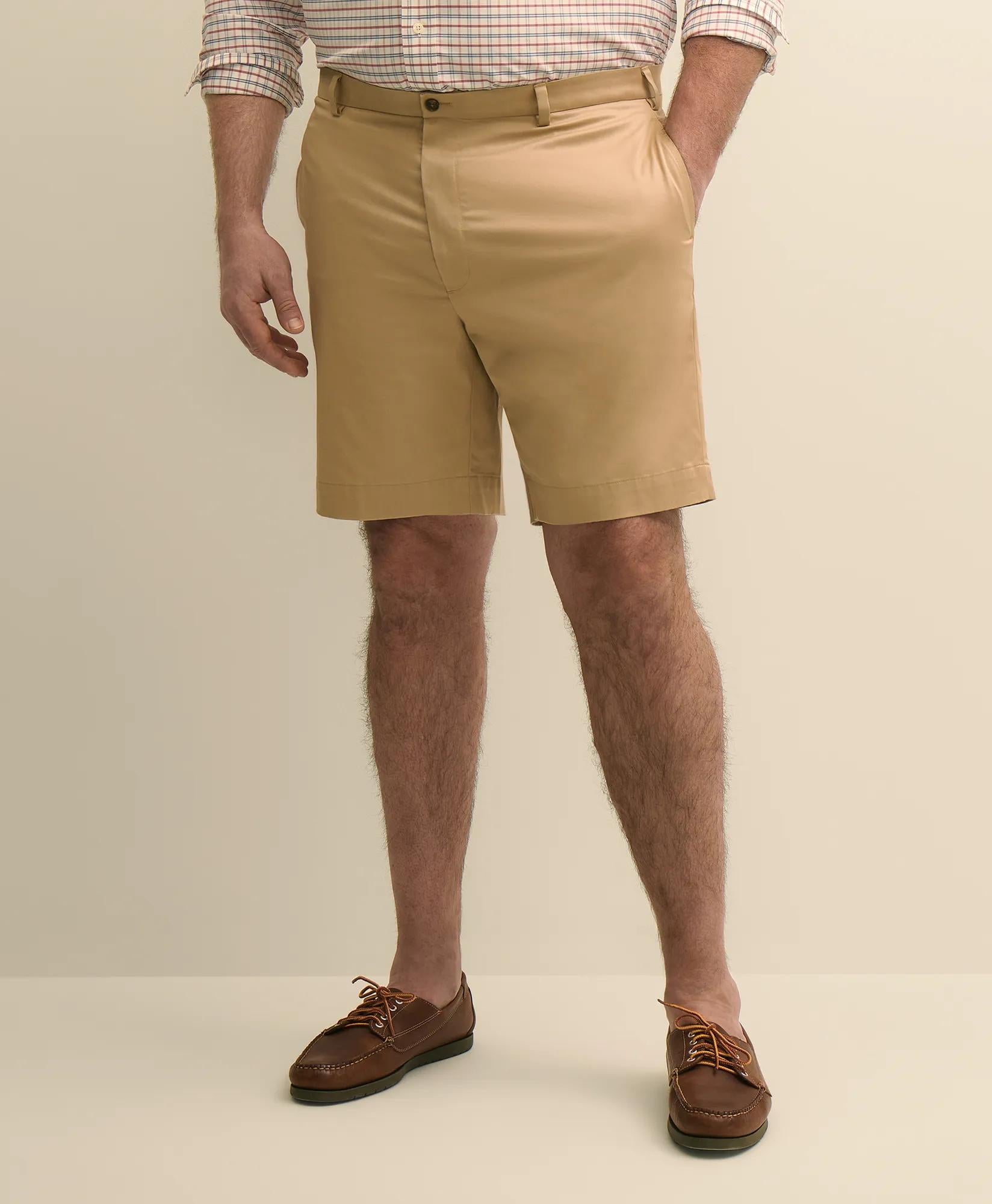 Big & Tall 10" Flat Front Stretch Advantage Chino® Shorts