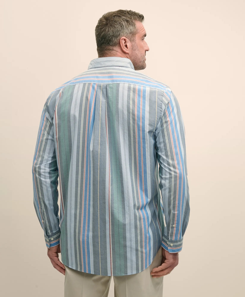 Big & Tall Friday Shirt, Poplin Awning Stripe