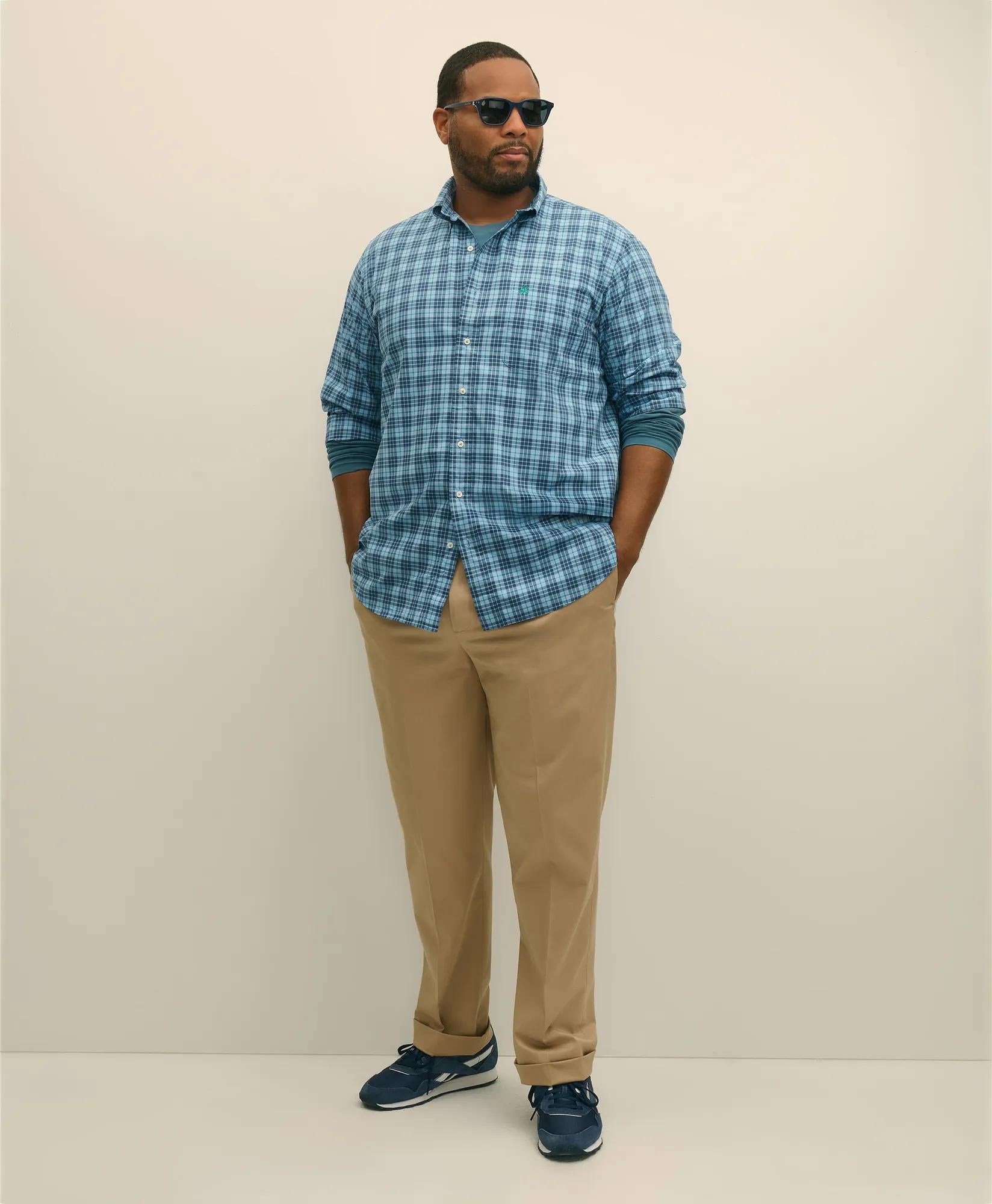 Big & Tall Friday Shirt, Poplin Tartan