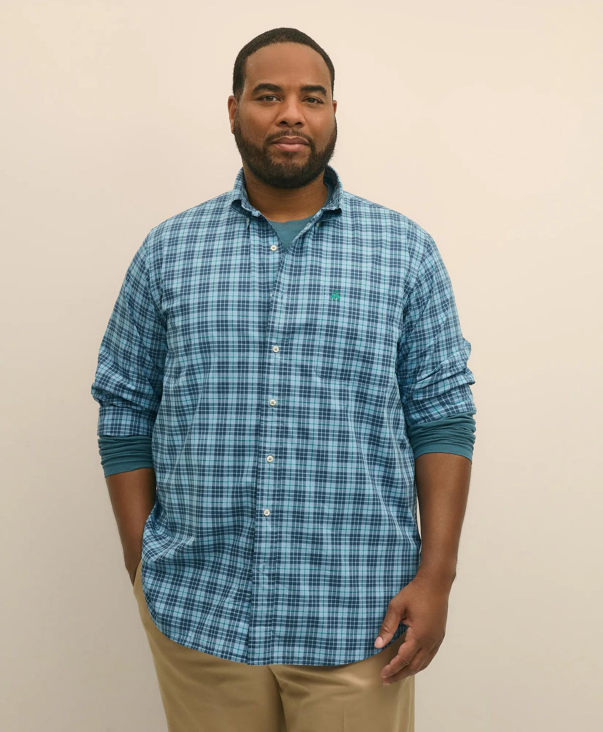 Big & Tall Friday Shirt, Poplin Tartan