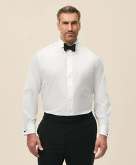 Big & Tall Non-Iron Supima® Cotton Poplin Londoner Collar, Tuxedo Shirt