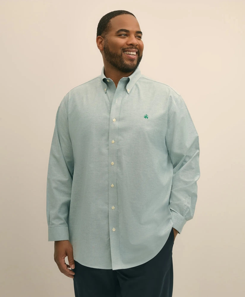 Big & Tall Stretch Cotton Non-Iron Oxford Polo Button Down Collar Shirt