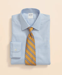 Big & Tall Stretch Supima® Cotton Non-Iron Pinpoint Oxford Ainsley Collar, Gingham Dress Shirt