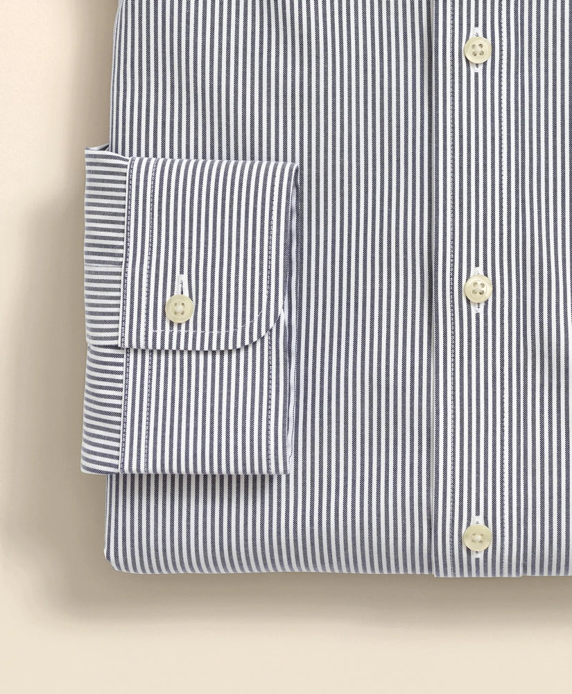 Big & Tall Stretch Supima® Cotton Non-Iron Pinpoint Oxford Button-Down Collar, Candy Stripe Dress Shirt