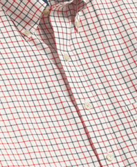 Big & Tall Stretch Supima® Cotton Non-Iron Twill Polo Button Down, Tattersall Sport Shirt