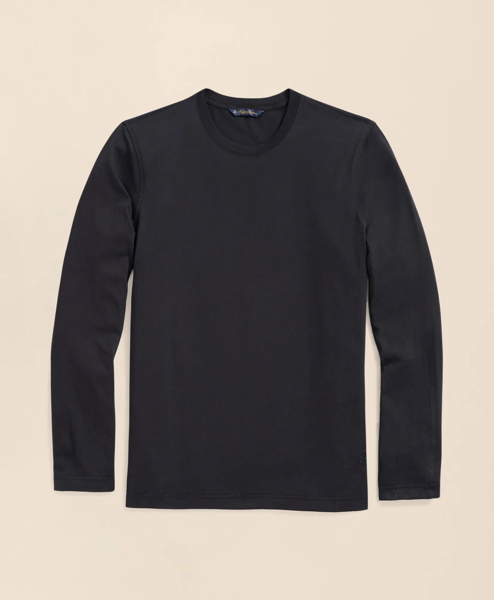 Big & Tall Supima® Cotton Long-Sleeve Logo T-Shirt