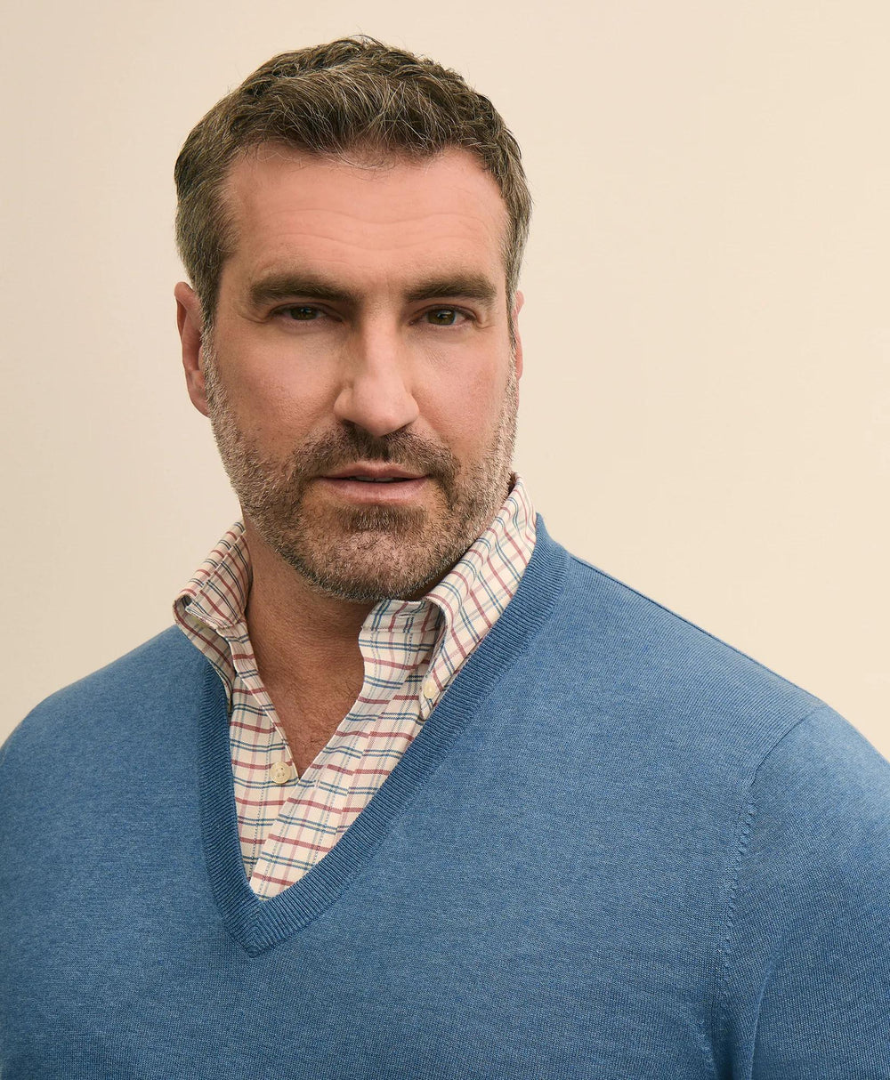 Big & Tall Supima® Cotton V-Neck Sweater