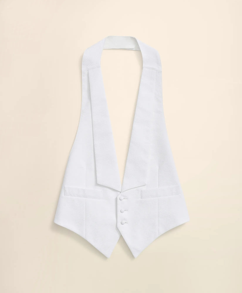 Black Fleece Formal Vest in Cotton Pique