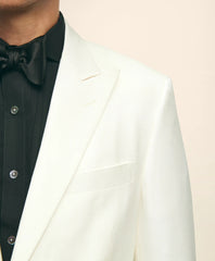 Black Fleece Peak Lapel Dinner Jacket in Silk Dupioni