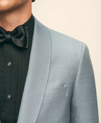 Black Fleece Shawl Collar Dinner Jacket in Silk Hopsack