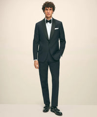 Black Fleece Shawl Collar Tuxedo in Silk-Linen