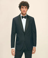 Black Fleece Shawl Collar Tuxedo in Silk-Linen