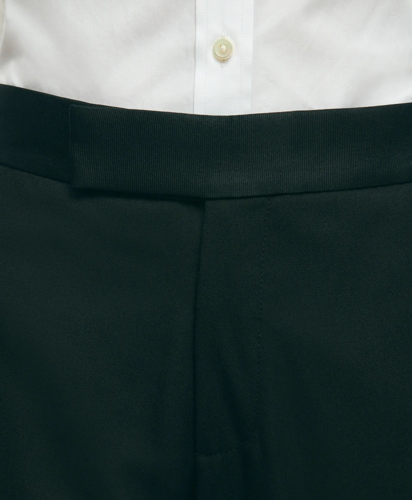 Black Fleece Tuxedo Pants in Wool