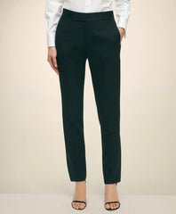 Black Fleece Tuxedo Pants in Wool