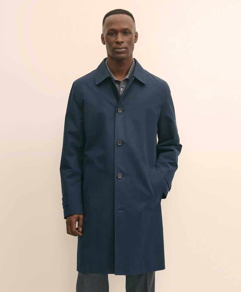 Bonded Cotton Top Coat with Removable Liner in Black Watch