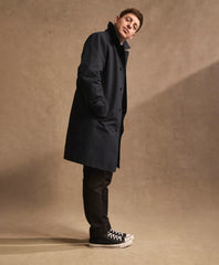 Bonded Cotton Top Coat with Removable Liner in Black Watch