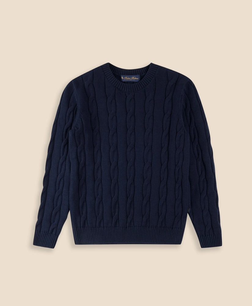 Boys Cotton Cable Sweater