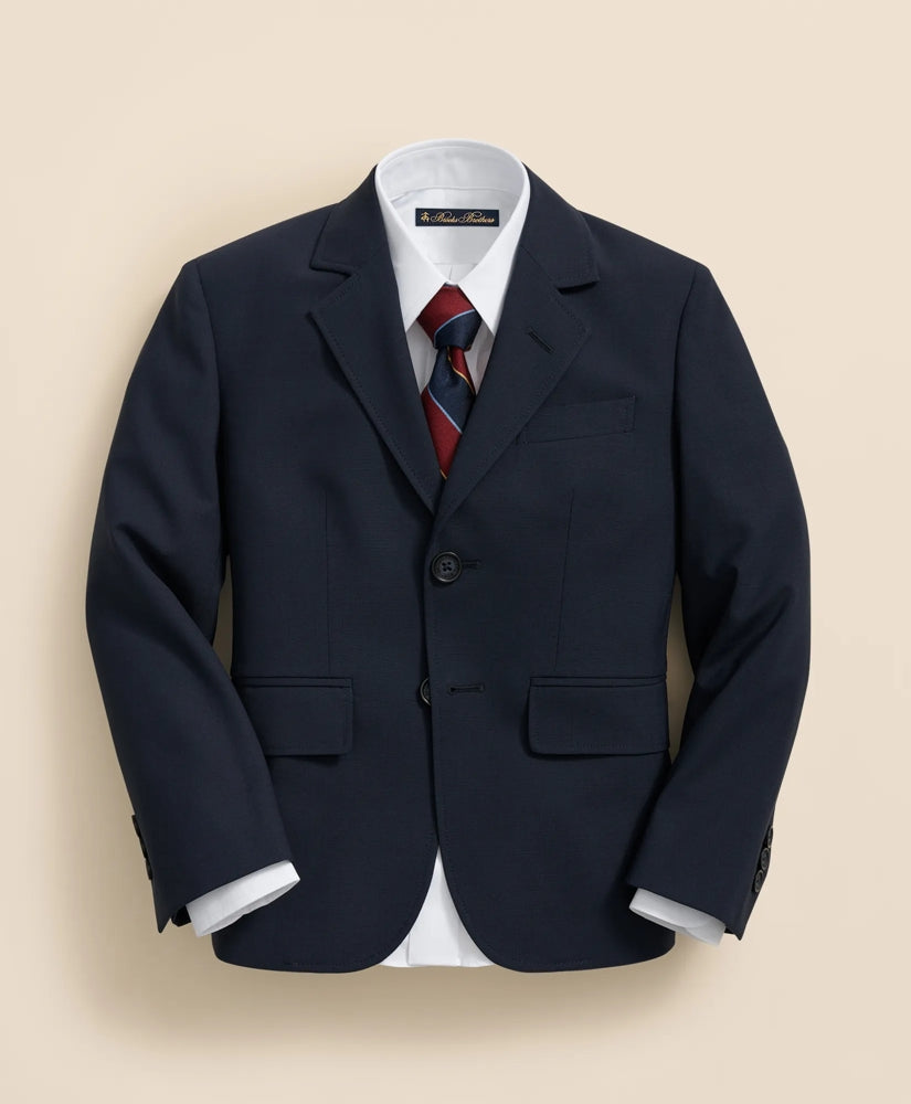 Boys Junior Two-Button Wool Suit Jacket