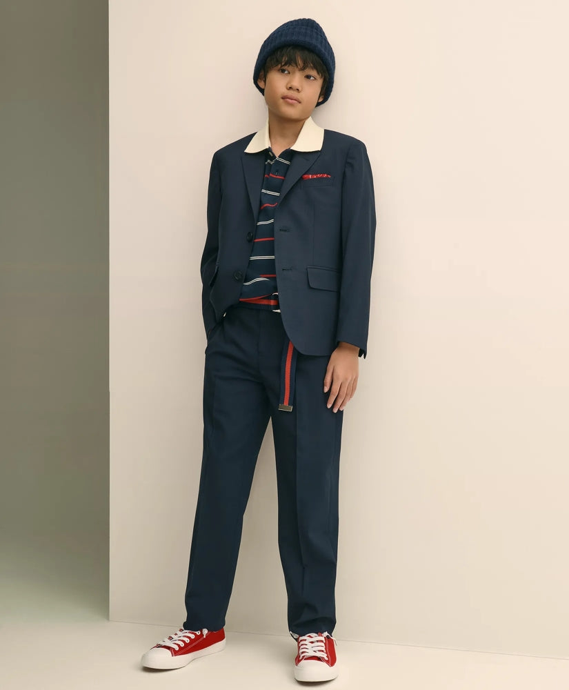 Boys Junior Two-Button Wool Suit Jacket