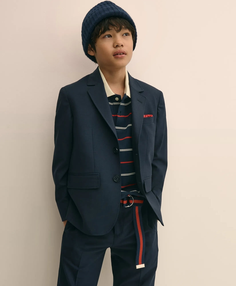 Boys Junior Two-Button Wool Suit Jacket