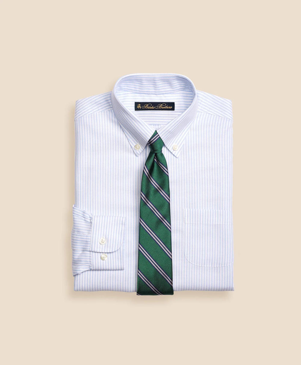 Boys Non-Iron Supima® Cotton Oxford Stripe Dress Shirt