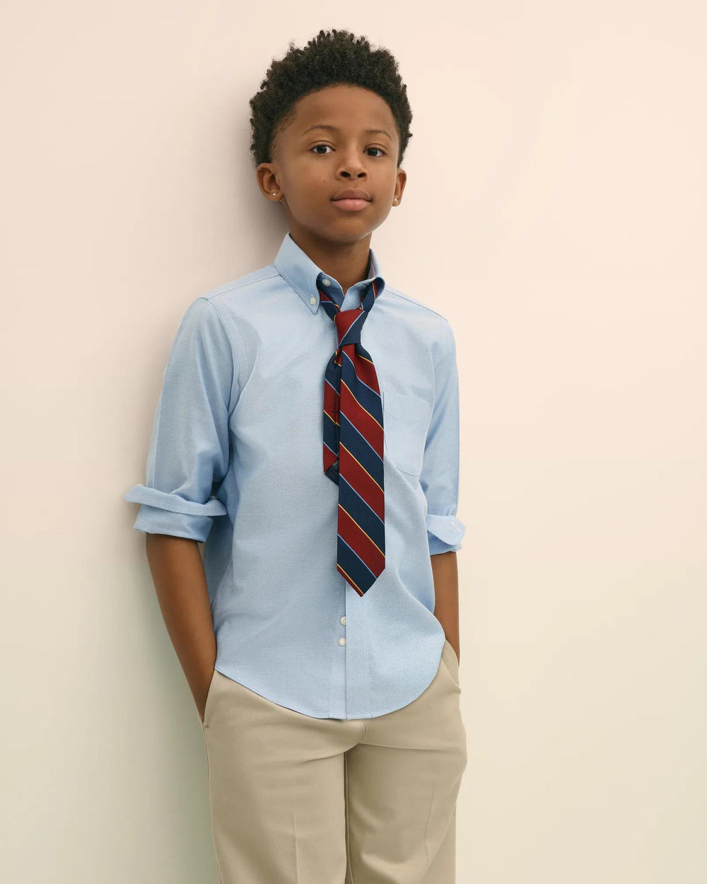 Boys Non-Iron Supima® Oxford Polo Button-Down Dress Shirt