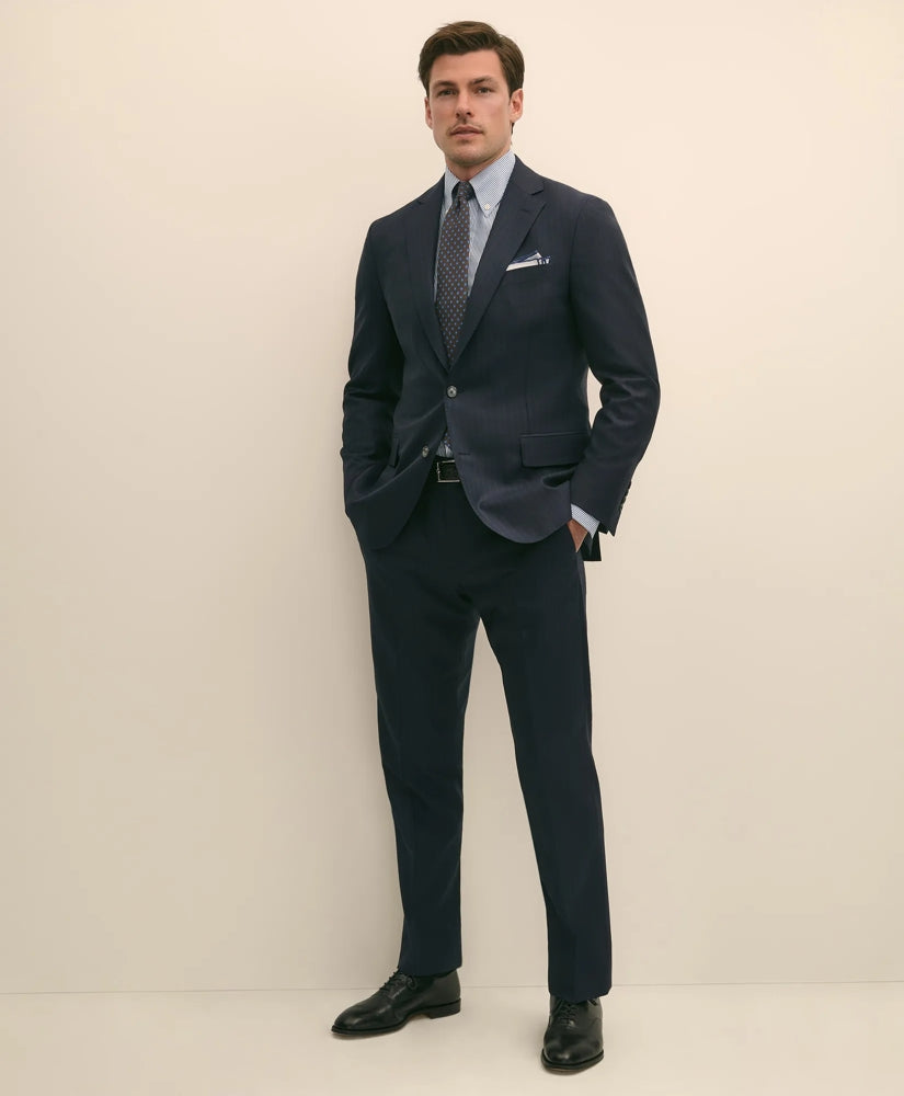 Brooks Brothers Explorer Collection Classic Fit Wool Bold Stripe Suit Jacket