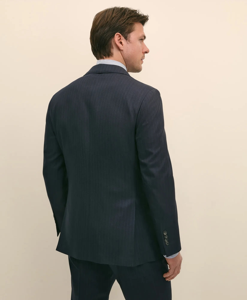 Brooks Brothers Explorer Collection Classic Fit Wool Bold Stripe Suit Jacket