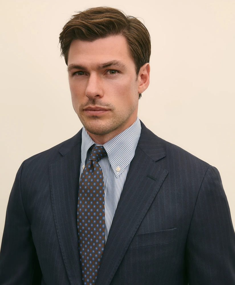 Brooks Brothers Explorer Collection Classic Fit Wool Bold Stripe Suit Jacket