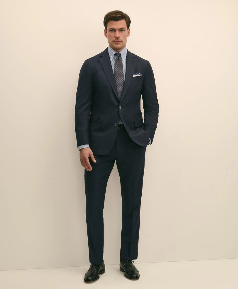 Brooks Brothers Explorer Collection Classic Fit Wool Bold Stripe Suit Pants