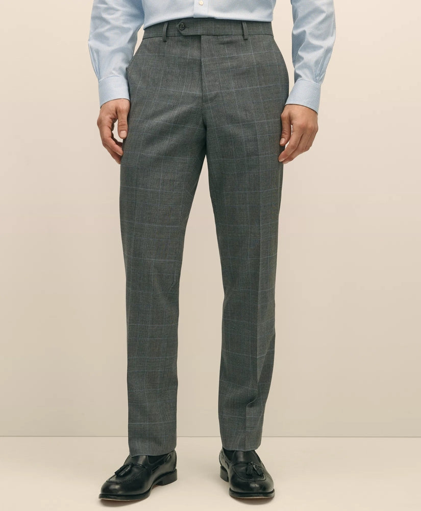 Brooks Brothers Explorer Collection Classic Fit Wool Check Suit Pants