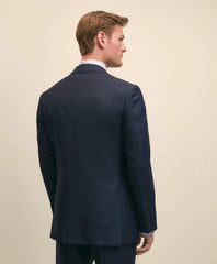 Brooks Brothers Explorer Collection Classic Fit Wool Overcheck Suit Jacket
