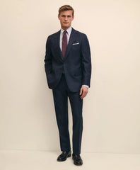 Brooks Brothers Explorer Collection Classic Fit Wool Overcheck Suit Pants