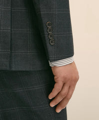 Brooks Brothers Explorer Collection Classic Fit Wool Windowpane Suit Jacket